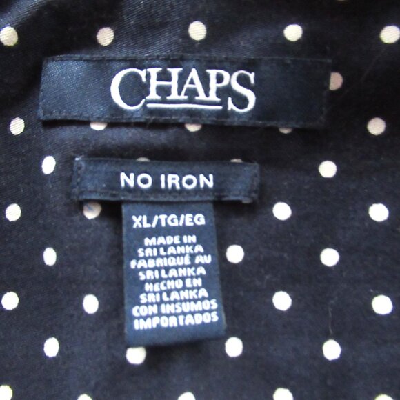 CHAPS Women Shirt Striped Blue/White Cotton Button-Down Casual No Iron - Picture 6 of 12